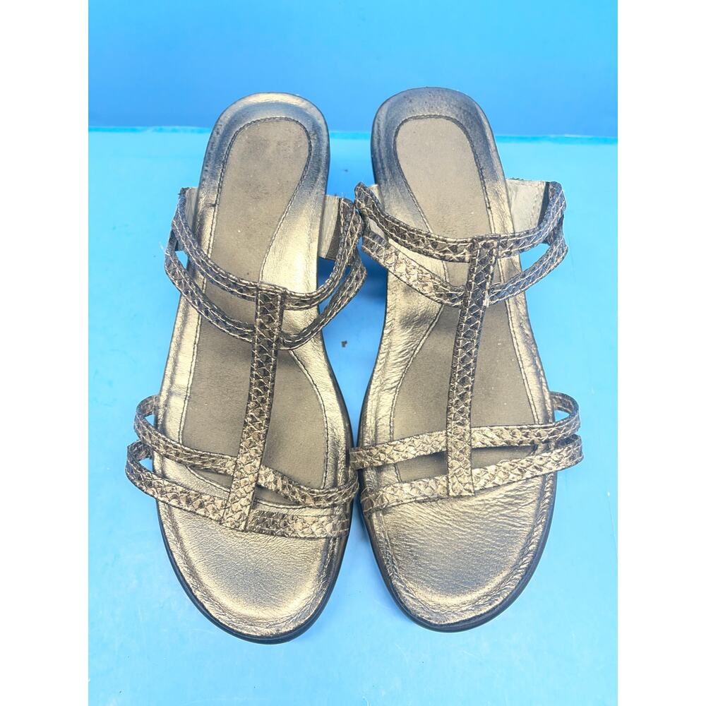 Naot Sandal Womens 35 US 5 Novel Casual Slip On Slide Leather Gray - Picture 6 of 9